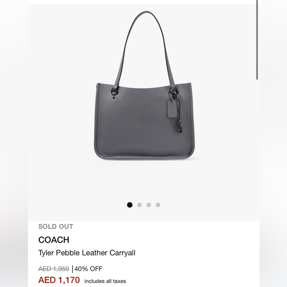 Coach Tyler Pebble Leather Carryall